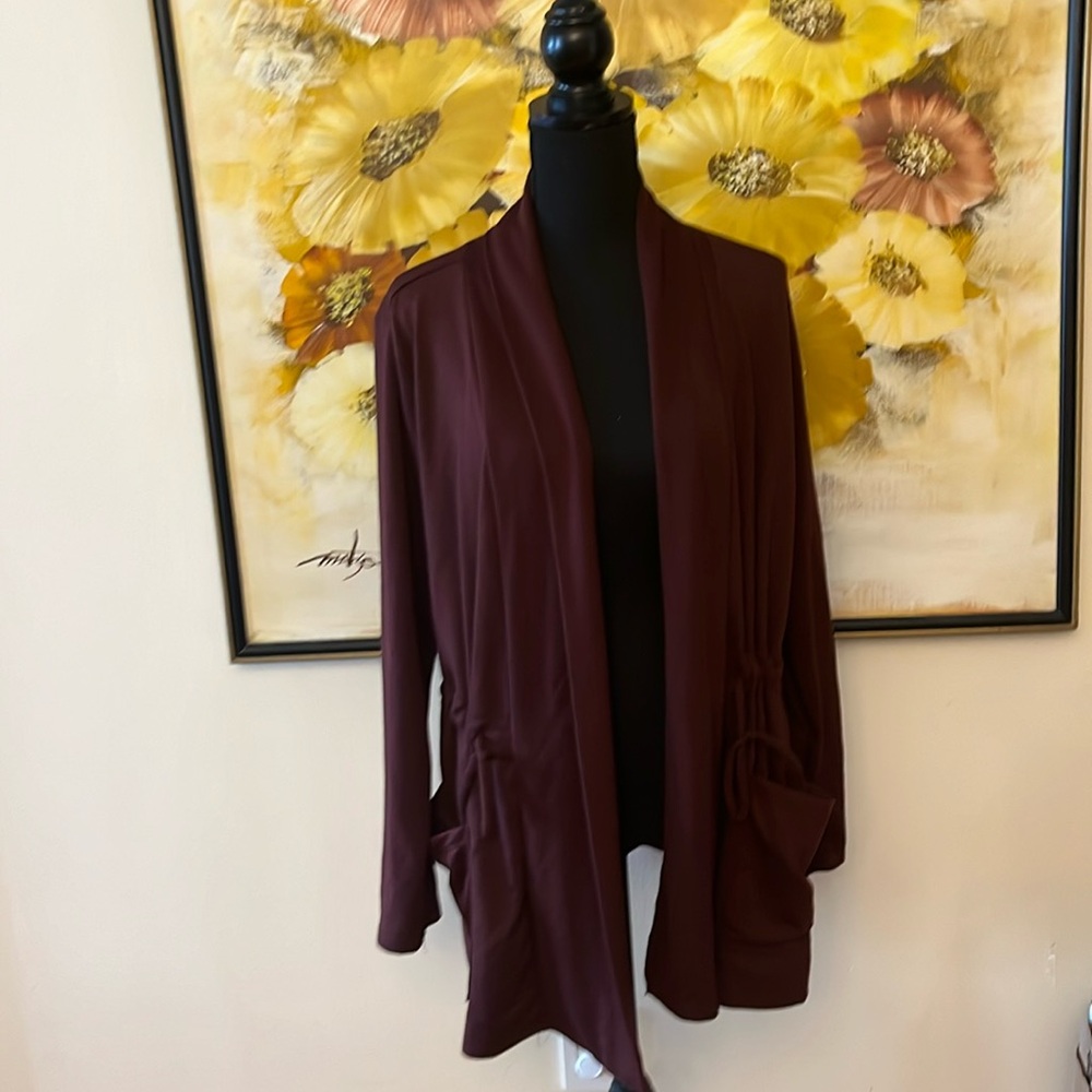 NWT Sonoma size L super soft drawstring cardigan